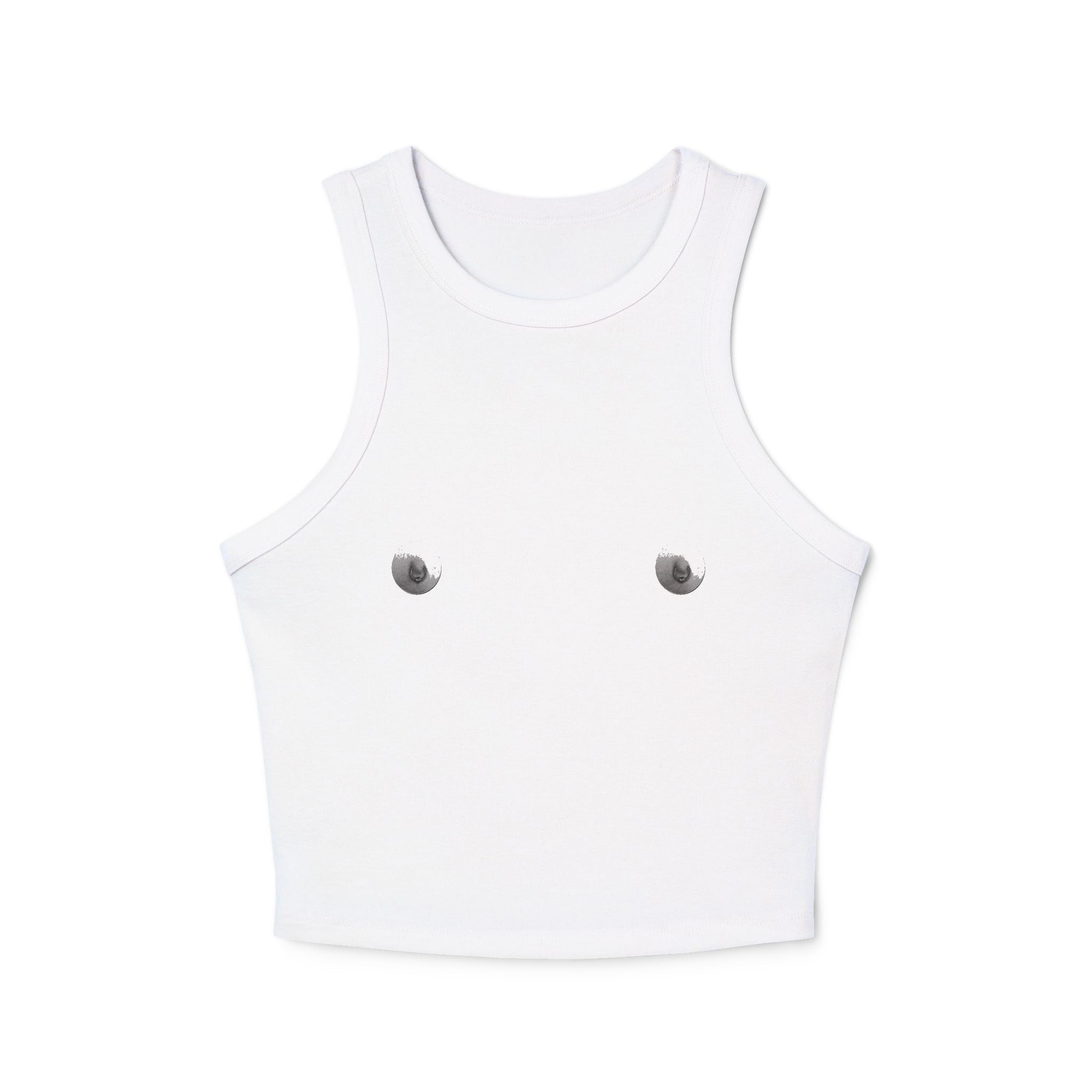 Free The Nipple (Pierced) - Micro Rib Racer Tank Top