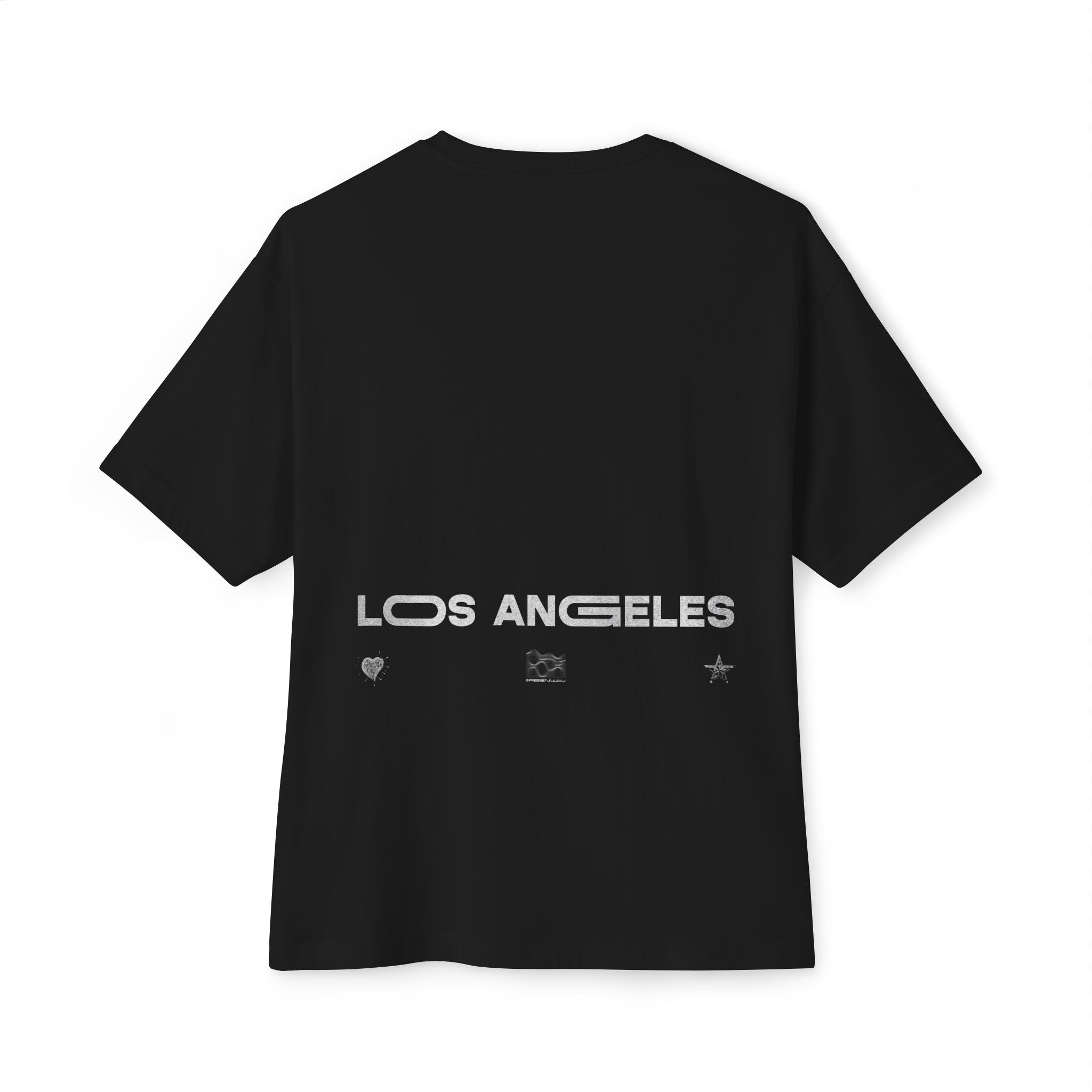 Los Angeles Grid  (Black) - Oversized T-Shirt