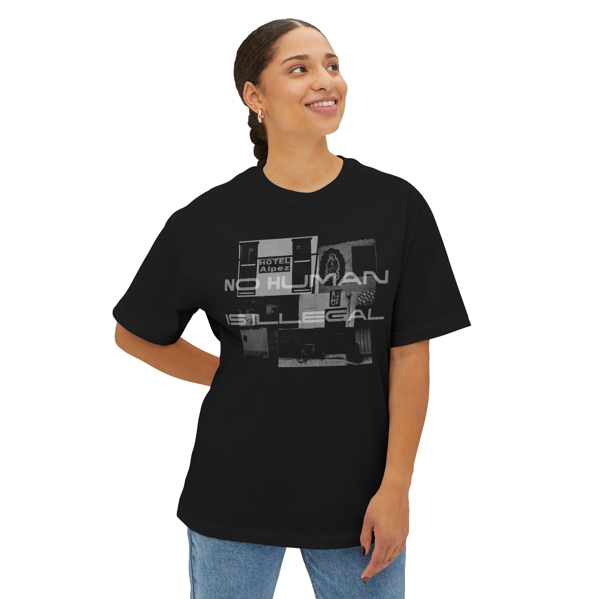 No Human Is Illegal (Black) - Unisex T-Shirt