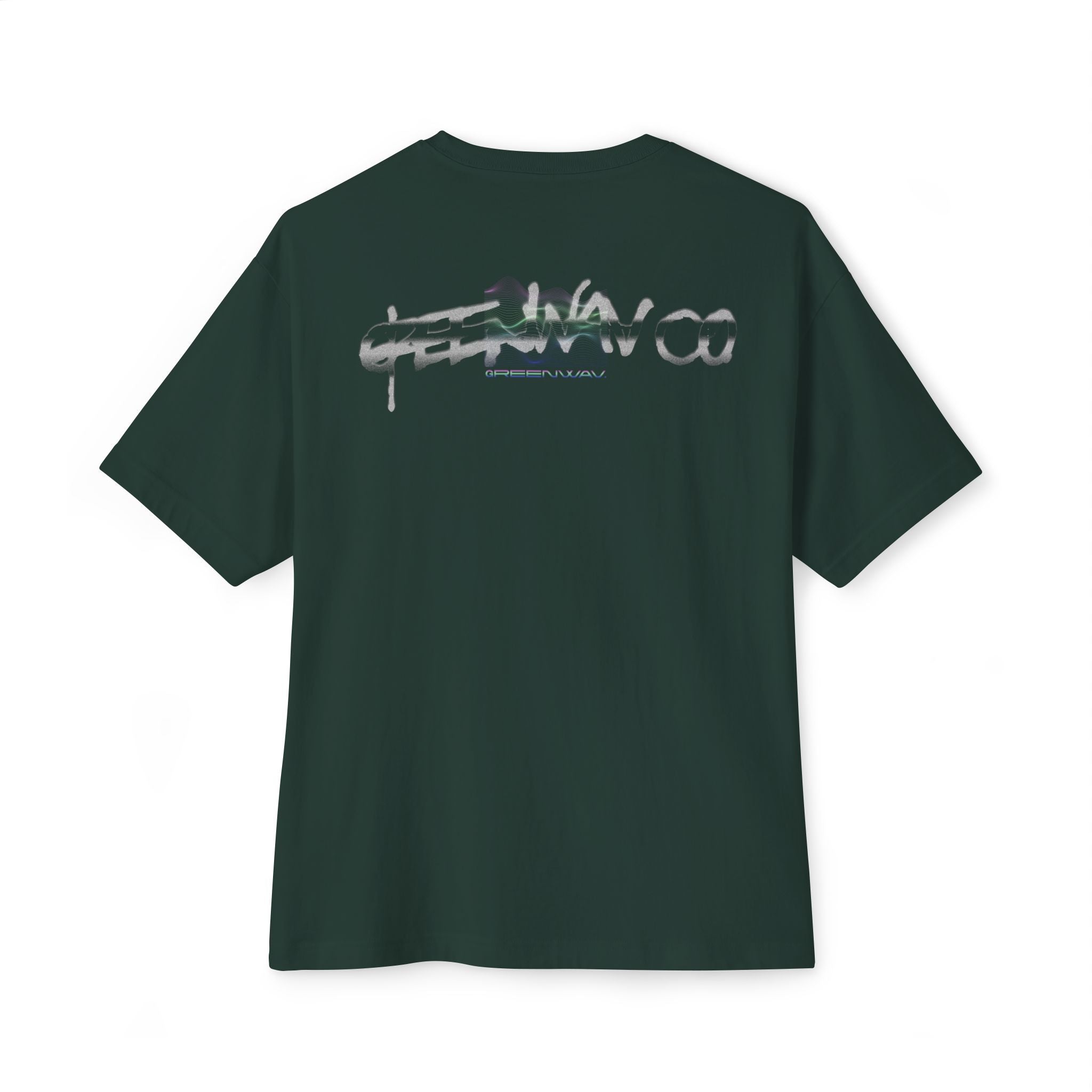 No Human Is Illegal (Forest Green) T-Shirt, Unisex Oversized Boxy Tee, Los Angeles Made